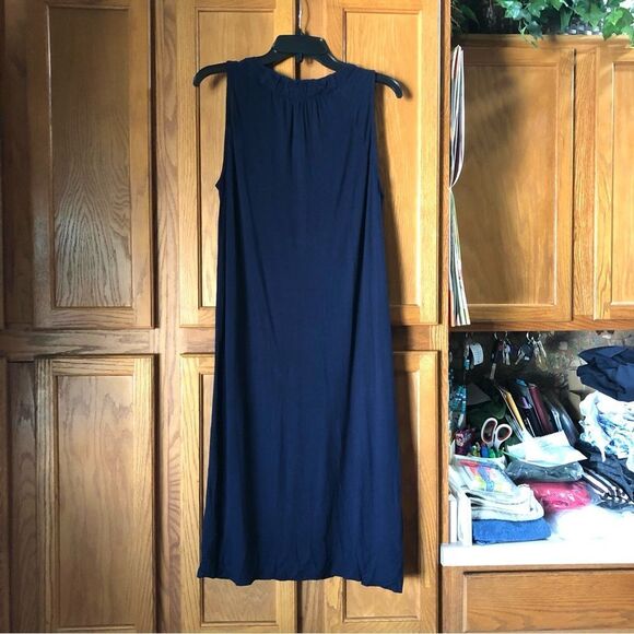 J Crew Scoop Neck Minimalist Sleeveless Mini Dress Navy Blue - S - Picture 6 of 13